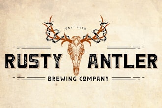 design rusty antler brewing logo