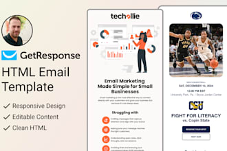 design a professional getresponse email template newsletter