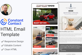 design a professional constant contact email template newsletter