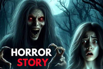write horror story, thriller, creepy, true crime script, mystery, scary story