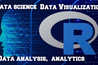 do data science, data analysis, data visualization in r language, ml and python
