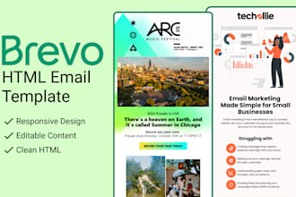 design a professional brevo email template newsletter