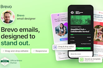 design a professional brevo email template newsletter