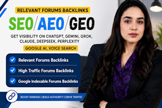 create relevant forums backlinks for SEO and ai search