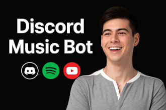 develop advanced discord music bot with spotify and youtube integration