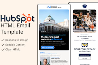 design a professional hubspot email template newsletter