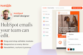 design a professional hubspot email template newsletter