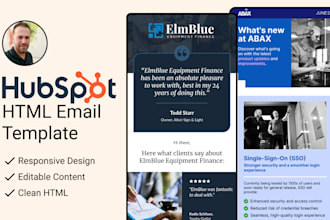 design a professional hubspot email template newsletter