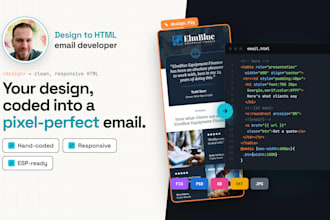 convert your design layout into email template HTML coding