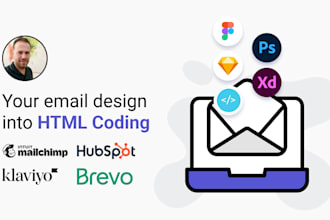 convert your design layout into email template HTML coding