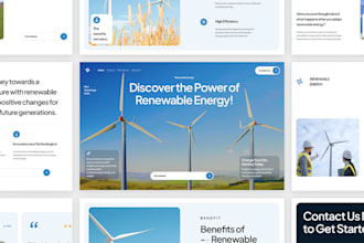 design a full responsive hvac website solar website electrician website