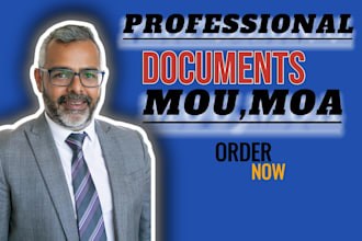 legal documents,legal research, mou, moa, legal memorandum