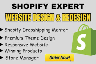clone shopify website edit shopify store design redeisgn revamp shopify website