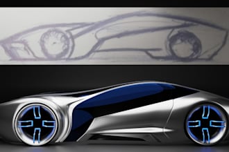 turn 2d concept 3d car,rc car model,luxury car interior,futuristic car,sci fi