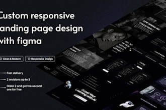 landing page design, figma expertise
