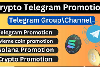 do telegram promotion crypto promotion channel or group with active subscriber