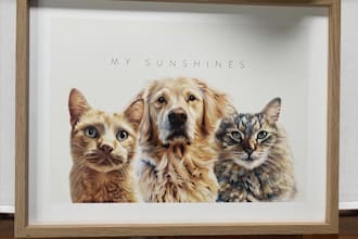create a custom pet portrait from your favorite photo, memorial gifts