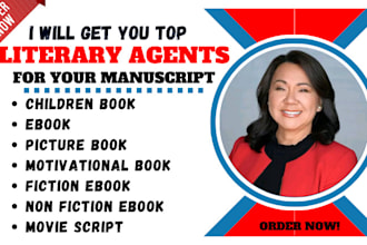 get top literary agent, query letter, book summary, synopsis for your manuscript