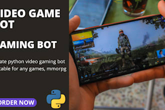 create python gaming bot suitable for any video game, mmorpg bot
