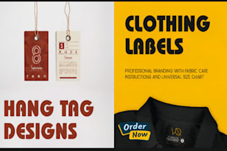 design clothing label, clothing tag, hangtag, neck label