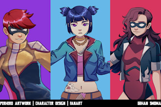 design a professional custom superhero character for your project