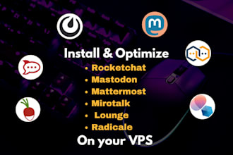 setup of mastodon, rocketchat, mirotalk, mattermost, the lounge, and radicale