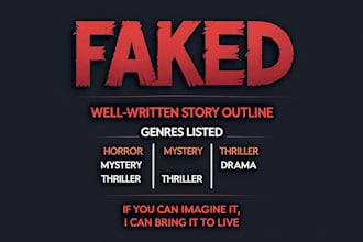 create a story outline for your horror, mystery, thriller erotic or drama story