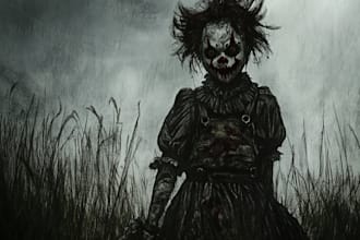 design an scary character horror style