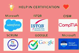 help to get salesforce microsoft azure comptia scrum pmp certifications