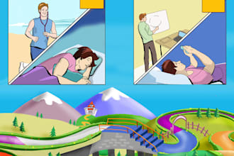 do story based illustrations and comics