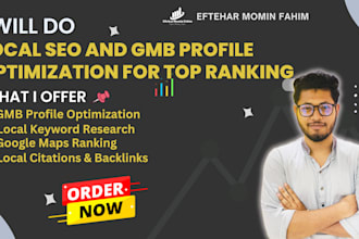 do local SEO and gmb profile optimization for top ranking