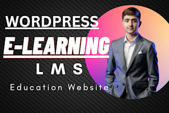 develop a lms website and elearning website  with tutor lms