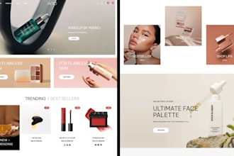 design skincare shopify store beauty website cosmetics store skincare website