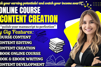 create online course content, course creation, content writer