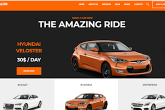 design responsive car rental website car dealership website rental website