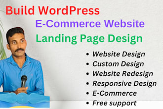 do build word press ecommerce website and landing page