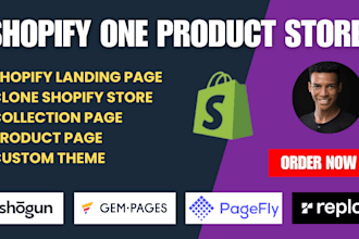 build, clone, shopify landing page with pagefly, replo, gempage, shogun