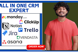 be your expert to setup clickup, trello, asana, notion template, monday crm