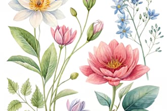 paint watercolour botanical illustrations