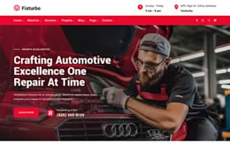 design car detailing website, auto detailing website, car repair website