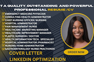 write medical healthcare resume, cna graduate nurse, pharmacist social worker cv