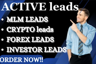 generate quality forex lead,crypto lead,binance lead,coinbase lead, bank lead