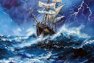 create ship oil painting of you idea