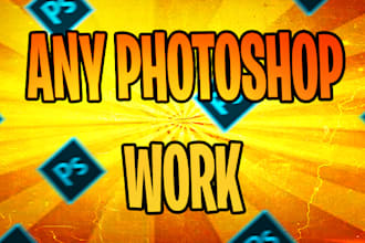 do any photoshop work, image editing, manipulation, retouching, product editing
