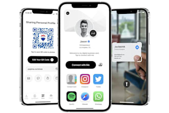 make you mobile app for your digital business card nfc or popl app