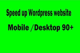 speed up wordpress website with in 20 hours