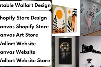 design custom printable wall art store canvas wall art website shopify store
