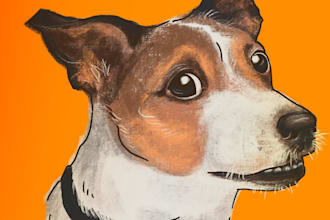 create a custom digital portrait of your beloved pet
