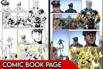 create comic book character art vitro manga comic book art cover illustration