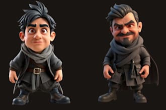 create 3d model, 3d action figure, funko pop, character modeling for 3d toy